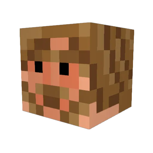 niai Minecraft avatar head, 3D render