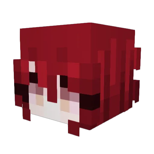 niakitten_ Minecraft avatar head, 3D render