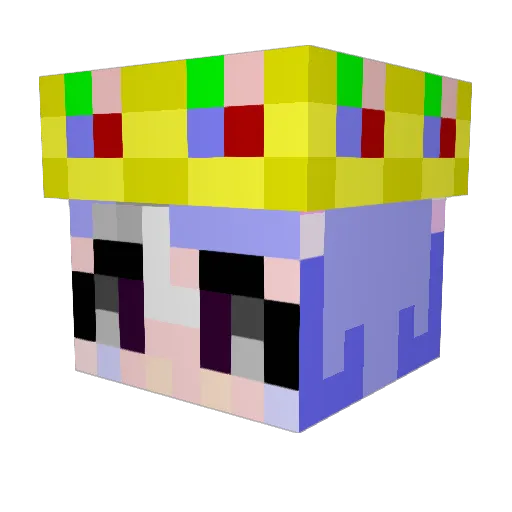 nianmo Minecraft avatar head, 3D render