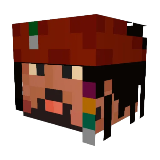 niarebit Minecraft avatar head, 3D render