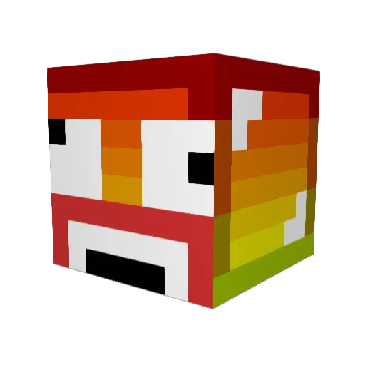 niasu Minecraft avatar head, 3D render