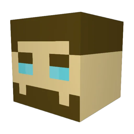 nibb4MOVE Minecraft avatar head, 3D render