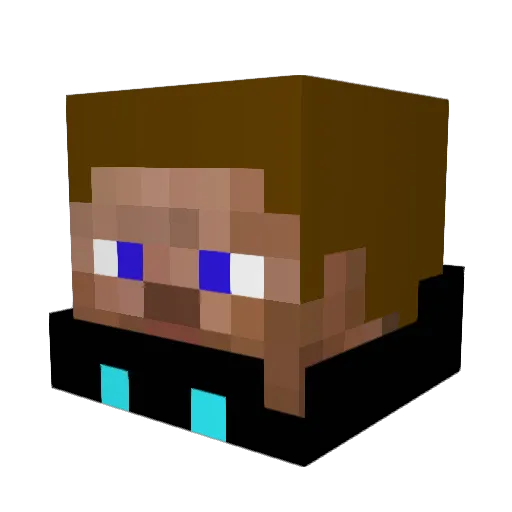 nibbik22 Minecraft avatar head, 3D render