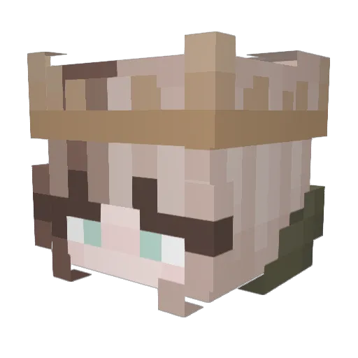 nibblesnorts Minecraft avatar head, 3D render