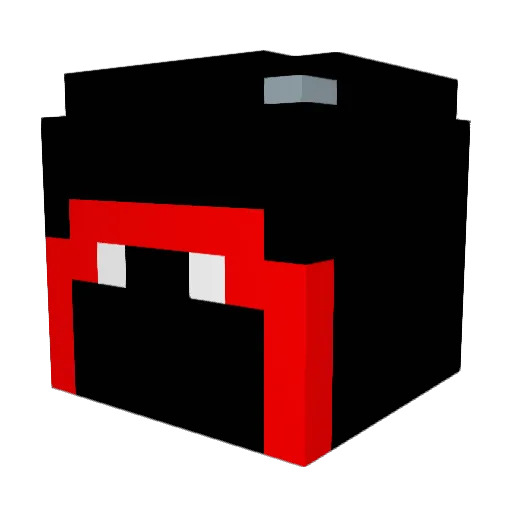 nibblesthecat Minecraft avatar head, 3D render