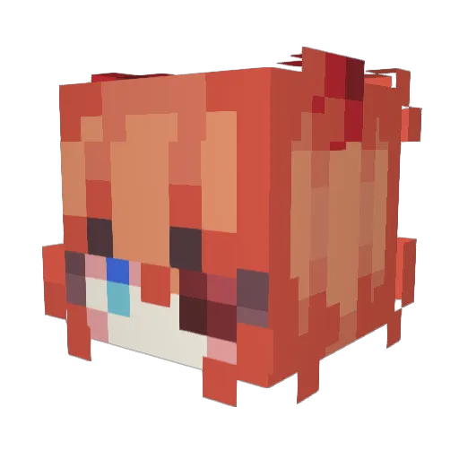 nibeln Minecraft avatar head, 3D render