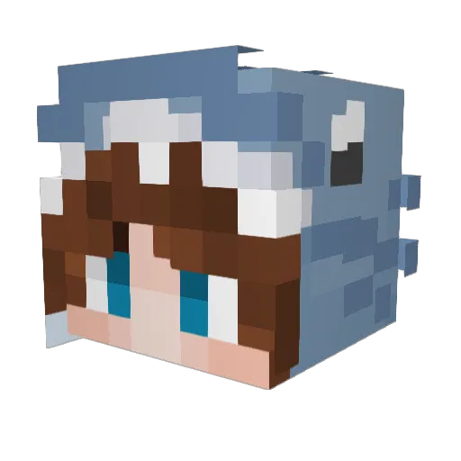niboba Minecraft avatar head, 3D render