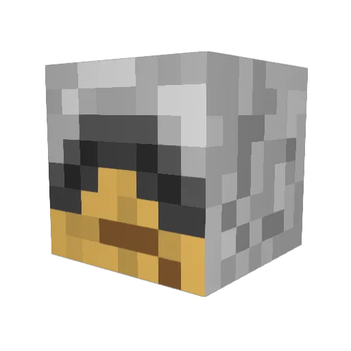 niboe Minecraft avatar head, 3D render