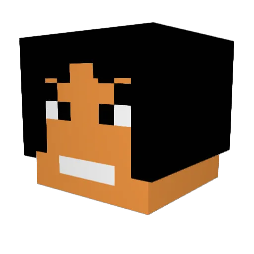nic0nz Minecraft avatar head, 3D render