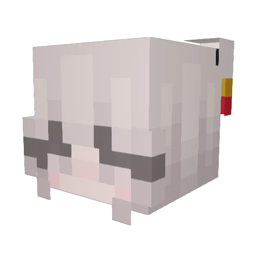 nicL74 Minecraft avatar head, 3D render