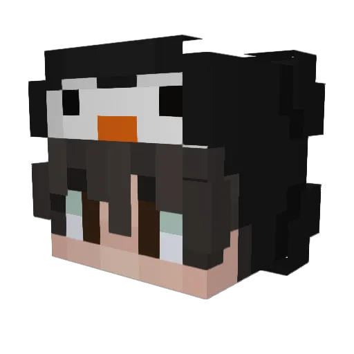 nicadragon Minecraft avatar head, 3D render