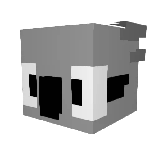 niccuo Minecraft avatar head, 3D render