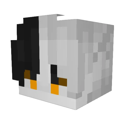 nice135 Minecraft avatar head, 3D render