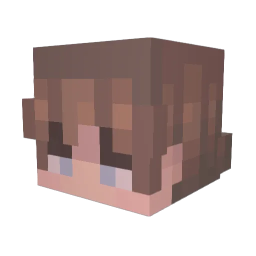 nicedavii Minecraft avatar head, 3D render