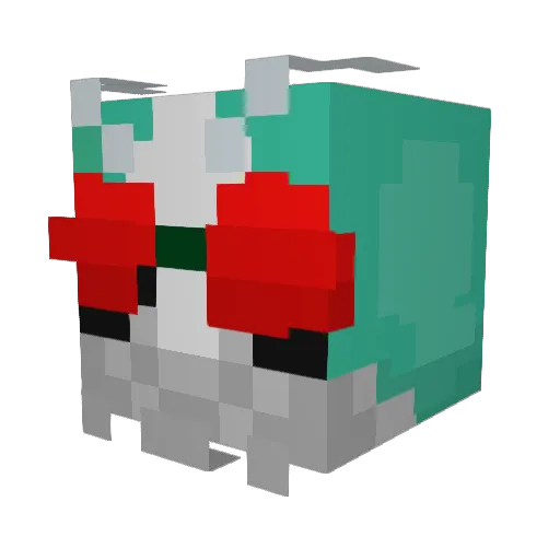 nicegril Minecraft avatar head, 3D render