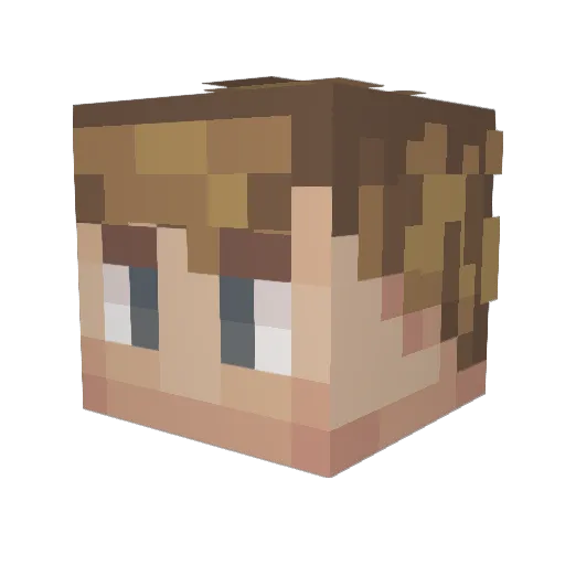 nicehyper Minecraft avatar head, 3D render