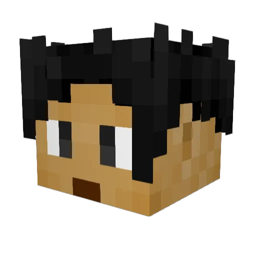 nicemanpower Minecraft avatar head, 3D render