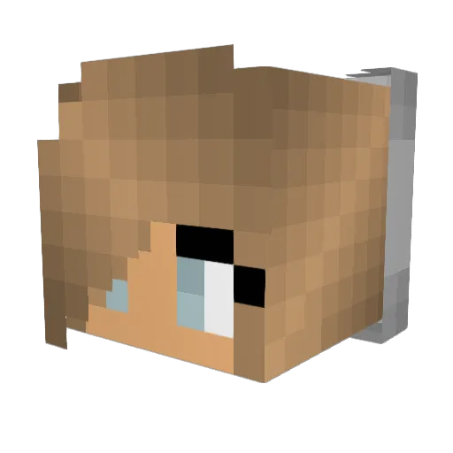 nicemnm Minecraft avatar head, 3D render