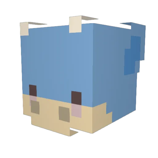 nicepass Minecraft avatar head, 3D render