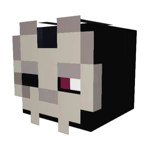 nichiken Minecraft avatar head, 3D render