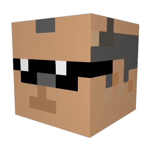 nichtminion Minecraft avatar head, 3D render