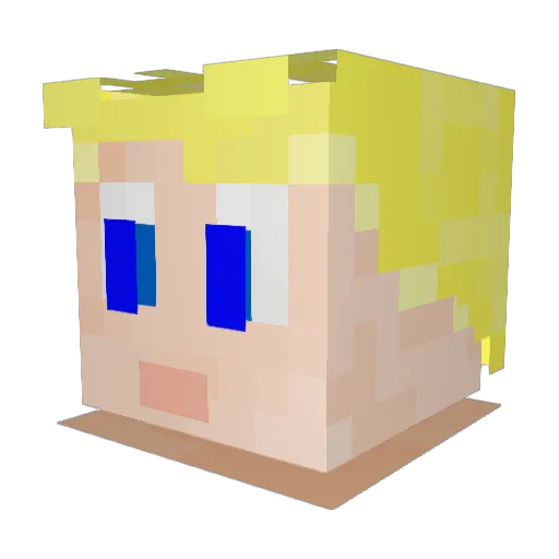 nick9051 Minecraft avatar head, 3D render