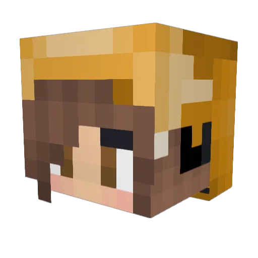 nickUHC Minecraft avatar head, 3D render