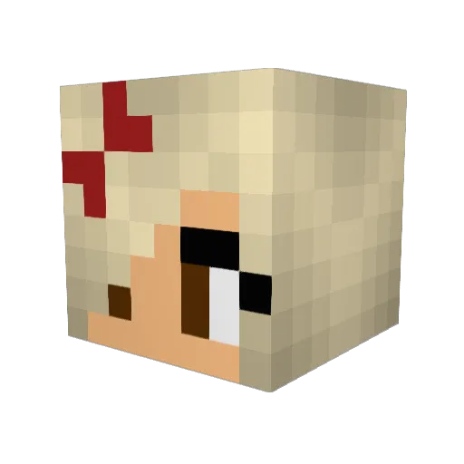 nick_dpv Minecraft avatar head, 3D render