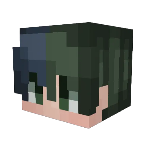 nickasio Minecraft avatar head, 3D render