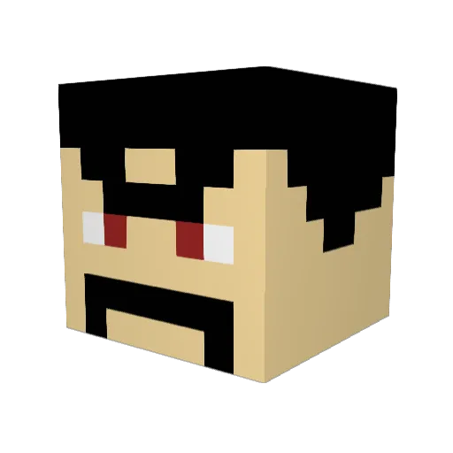 nickb61982 Minecraft avatar head, 3D render