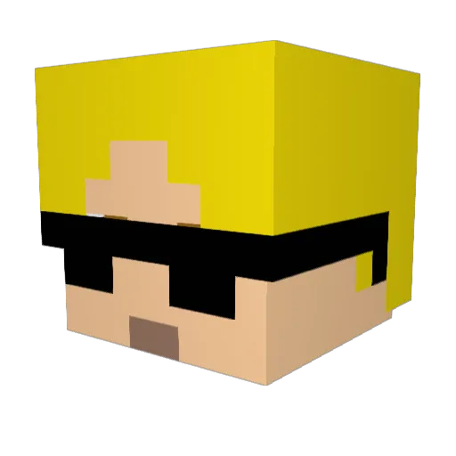 nickbrewerr Minecraft avatar head, 3D render
