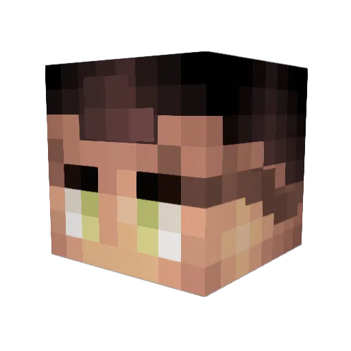 nickcic Minecraft avatar head, 3D render