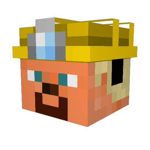 nicke158 Minecraft avatar head, 3D render