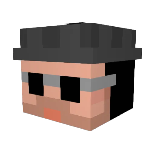 nickeff Minecraft avatar head, 3D render