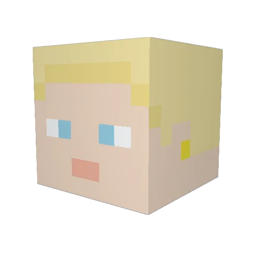 nickelberg187 Minecraft avatar head, 3D render
