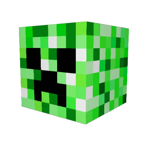 nickelbuzz Minecraft avatar head, 3D render