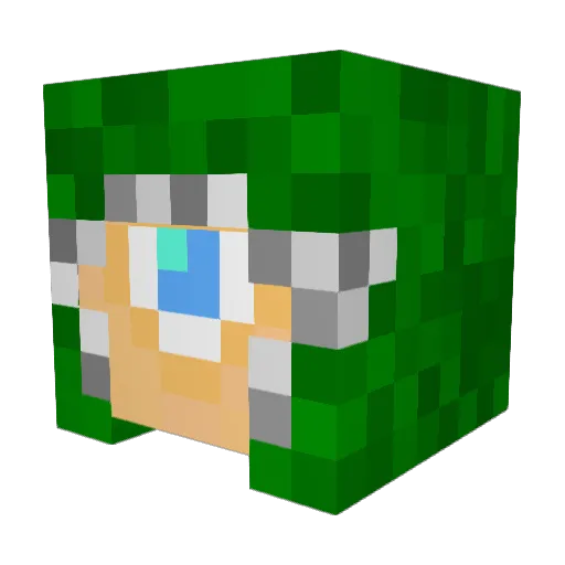 nickelslayer Minecraft avatar head, 3D render