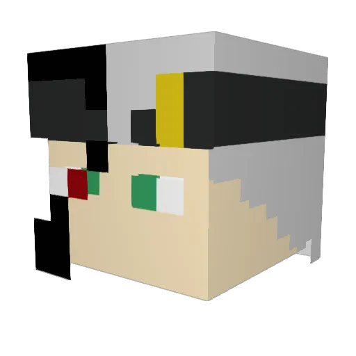 nickfishy Minecraft avatar head, 3D render
