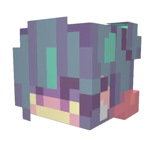nickflop Minecraft avatar head, 3D render