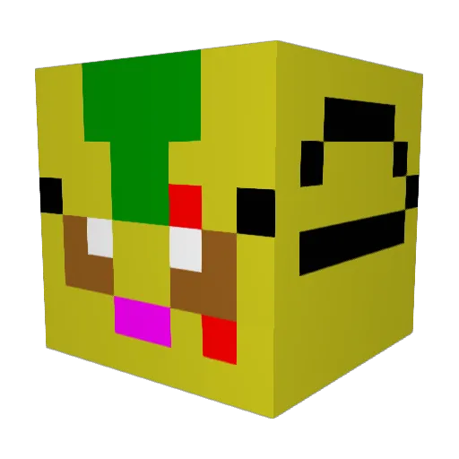 nickfos Minecraft avatar head, 3D render