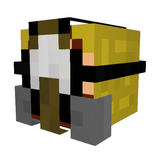 nickgun Minecraft avatar head, 3D render