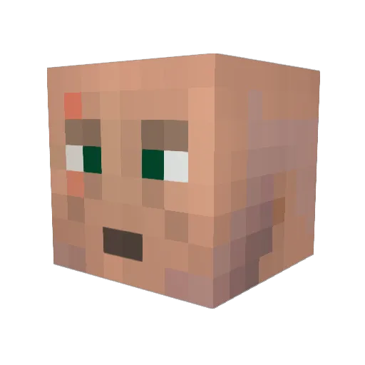 nickhouse Minecraft avatar head, 3D render