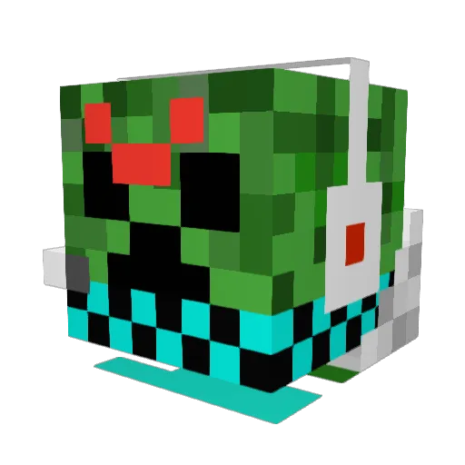 nicki09 Minecraft avatar head, 3D render