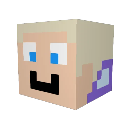 nicki1012 Minecraft avatar head, 3D render