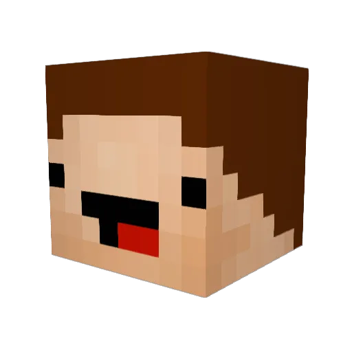 nicklenney Minecraft avatar head, 3D render