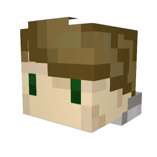 nickmarta Minecraft avatar head, 3D render