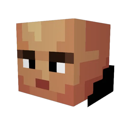 nickmc_ Minecraft avatar head, 3D render