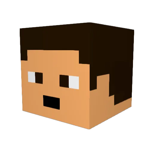 nickmik Minecraft avatar head, 3D render
