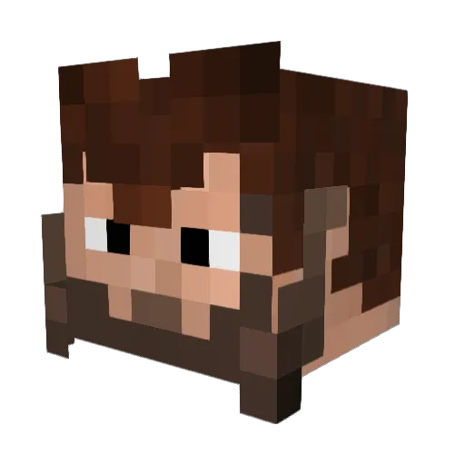 nickness Minecraft avatar head, 3D render