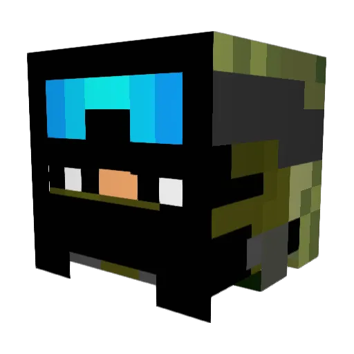 nickninja2004 Minecraft avatar head, 3D render